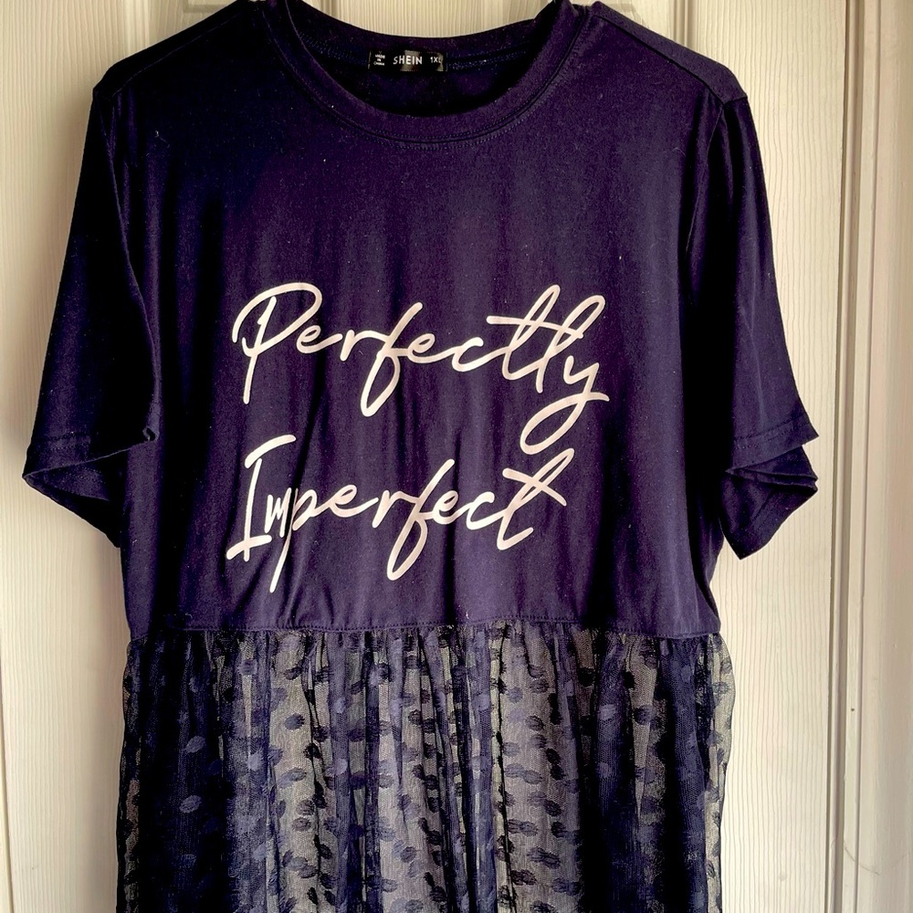 Beautiful 1XL dark blue crop top